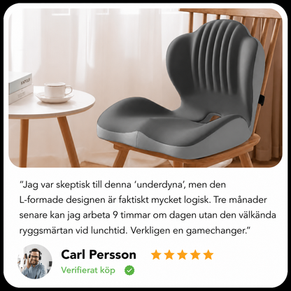 RyggFix® | Ergonomisk L-kudde mot ryggsmärta