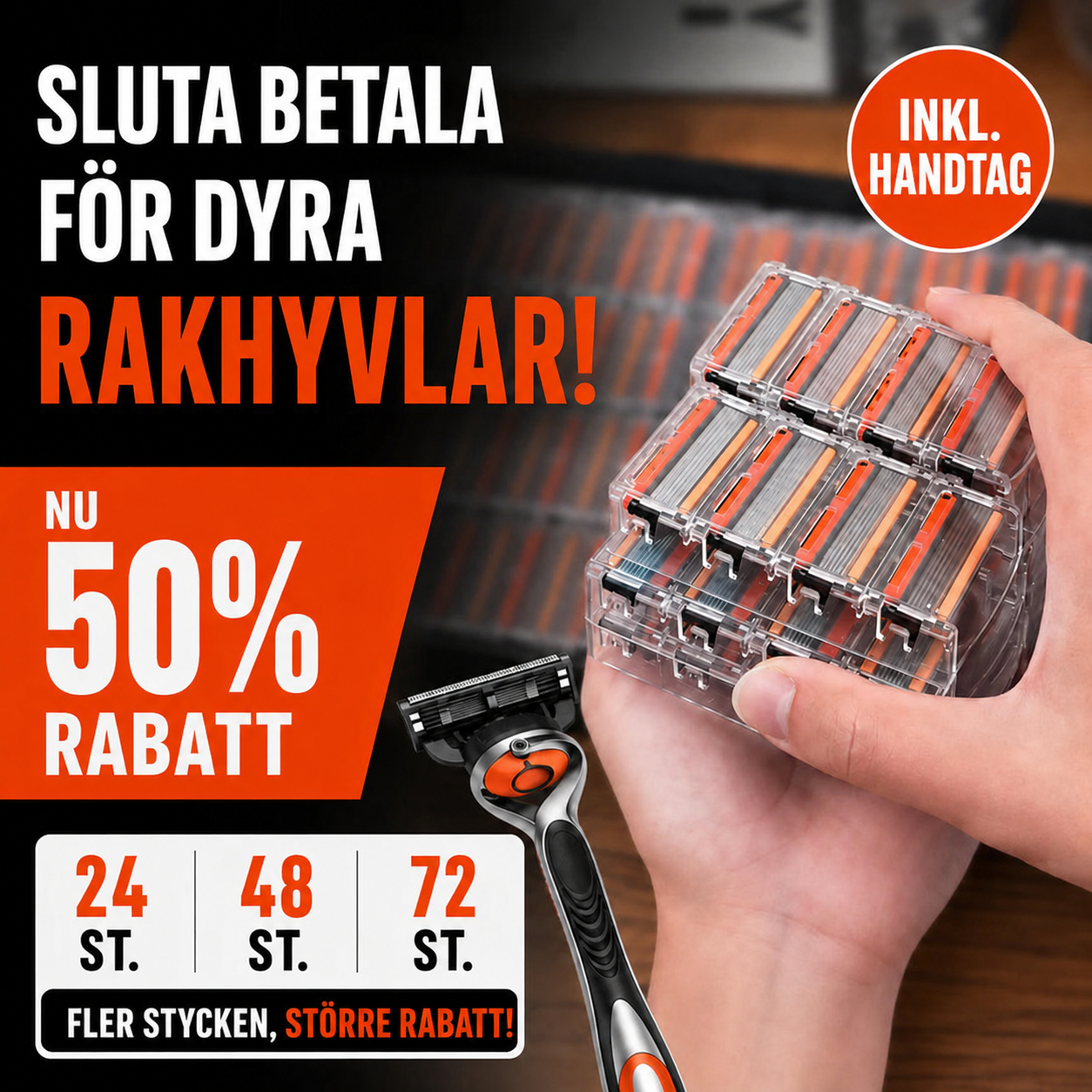 SmoothGlide™ | Rakhuvuden + Handtag, Spara upp till 70%